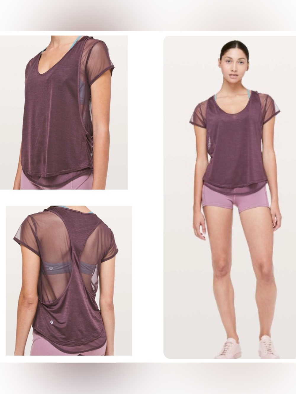 NWOT Lululemon Set The Course Short Sleeve *Arctic Plum (US 8)